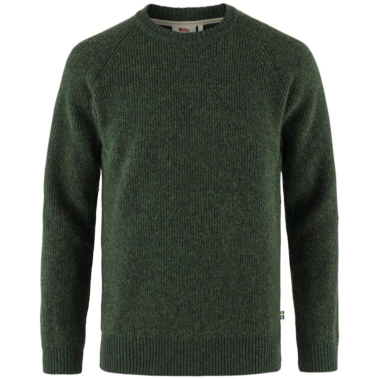 Fjällräven Mens Övik Rib Sweater (Grøn (DEEP FOREST/662) X-small)