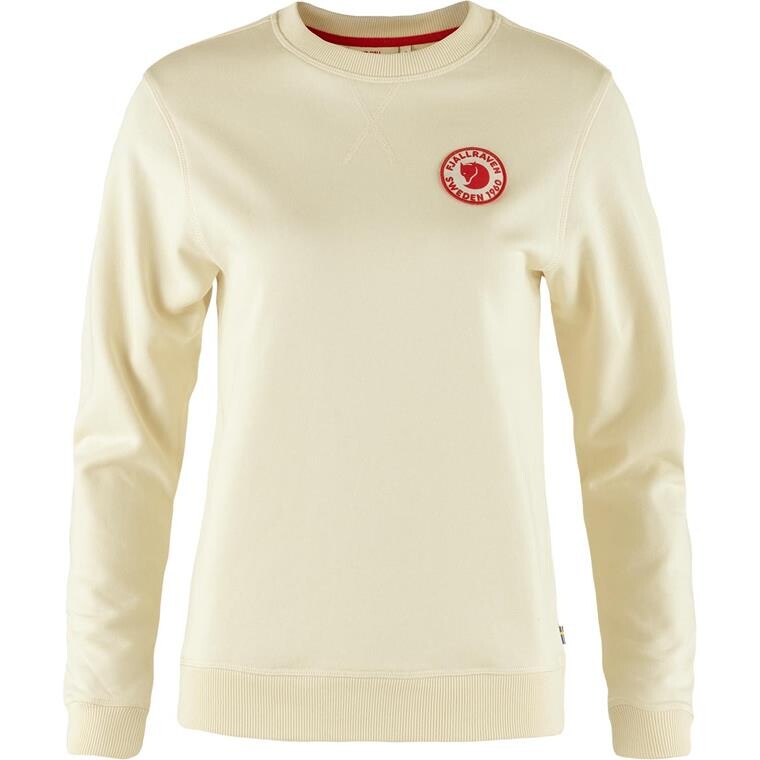 Fjällräven Womens 1960 Logo Badge Sweater (Hvid (CHALK WHITE/113) XX-small)