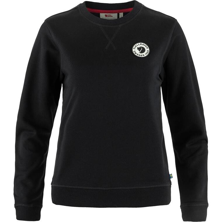 Fjällräven Womens 1960 Logo Badge Sweater (Sort (BLACK/550) X-small)
