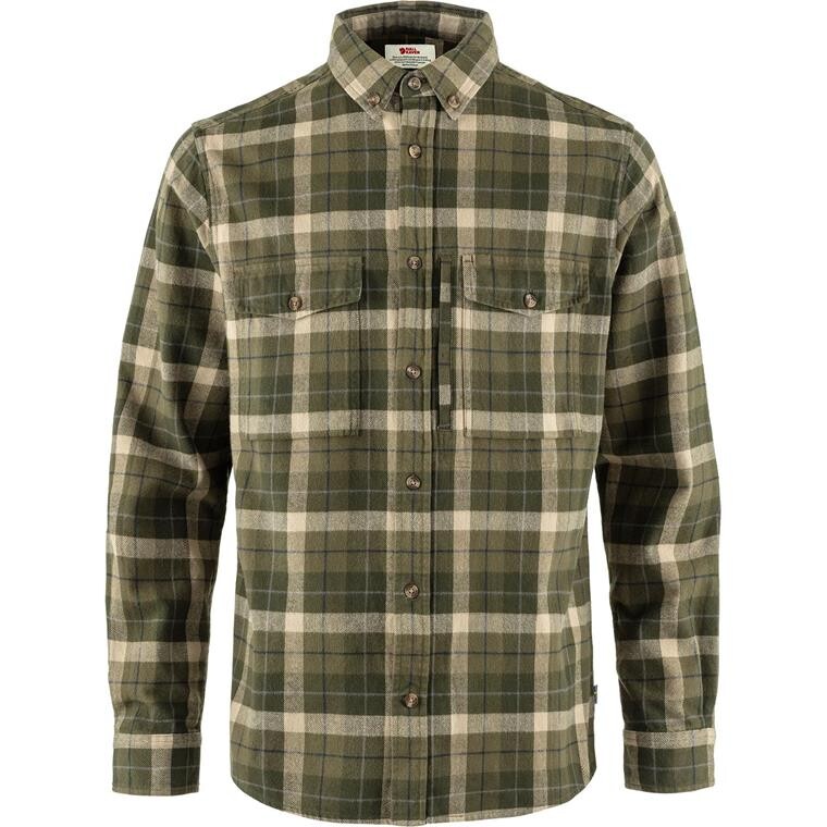 Fjällräven Mens Värmland Heavy Flannel Shirt (Grøn (GREEN-DEEP FOREST/620-662) Small)