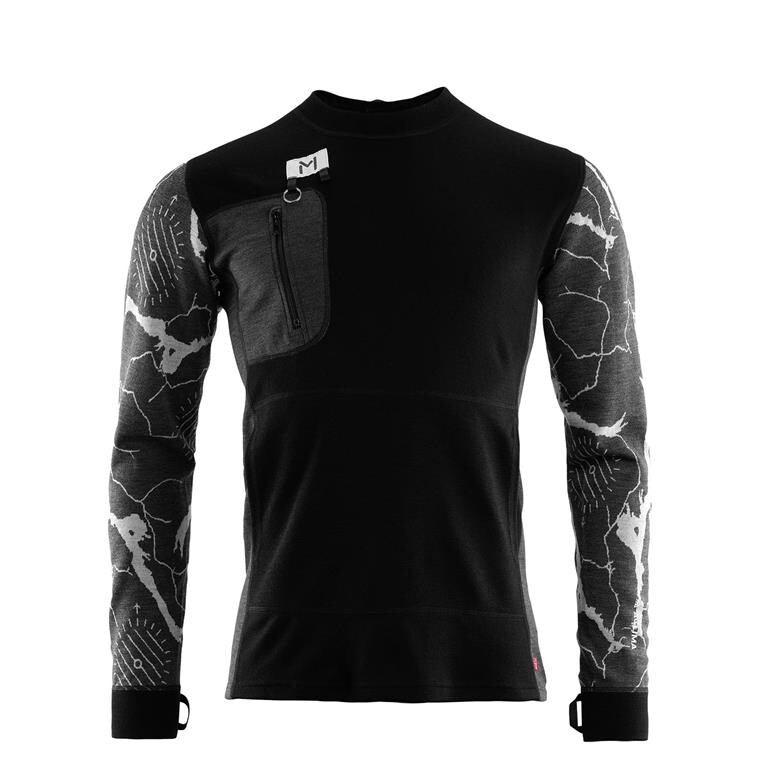 Aclima Mens Lars Monsen Crewneck (Sort (JETBLACK/MARENGO/FEMUNDENDARK) X-small)