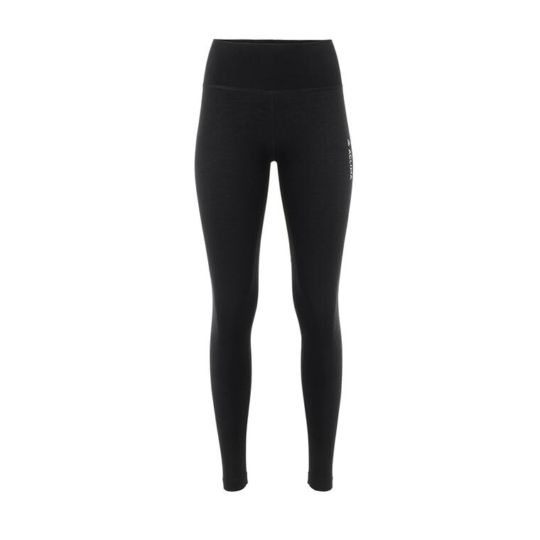 Aclima Womens WarmWool Longs High Waist (Sort (JET BLACK) X-small)