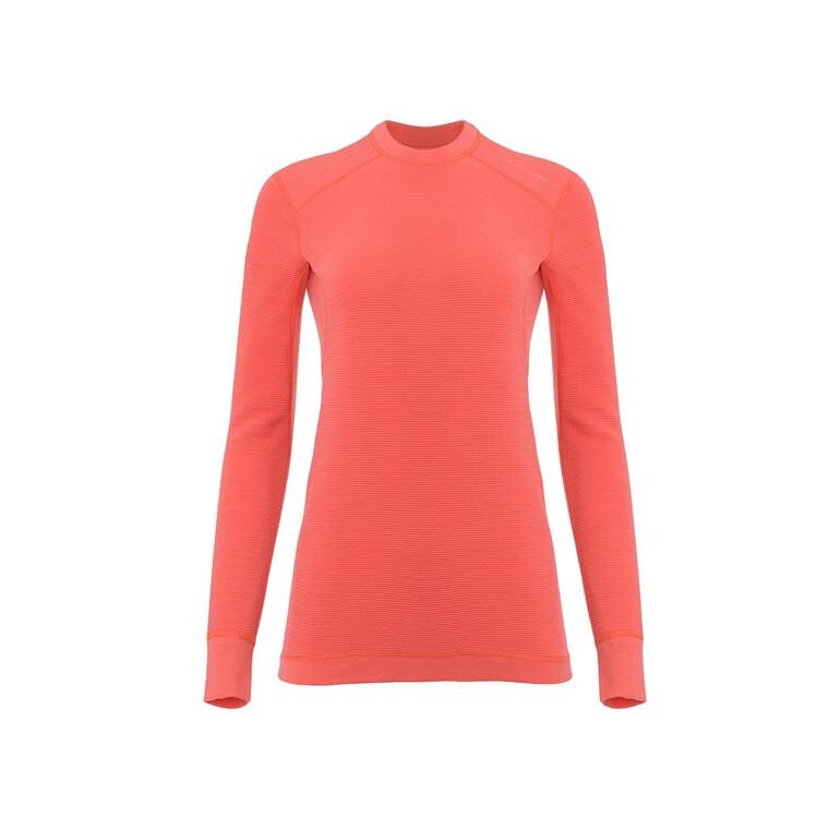 Aclima Womens StreamWool Crew Neck (Lyserød (SPICED CORAL) X-small)