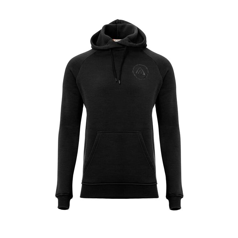 Aclima Mens Fleecewool V2 Hoodie (Sort (JET BLACK) X-small)