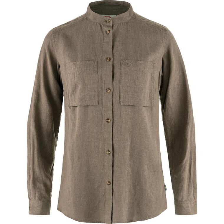 Fjällräven Womens Övik Hemp Shirt L/S (Brun (SUEDE BROWN/244) XX-small)