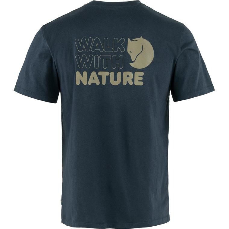 Fjällräven Mens Walk With Nature T-shirt (Blå (DARK NAVY/555) X-small)