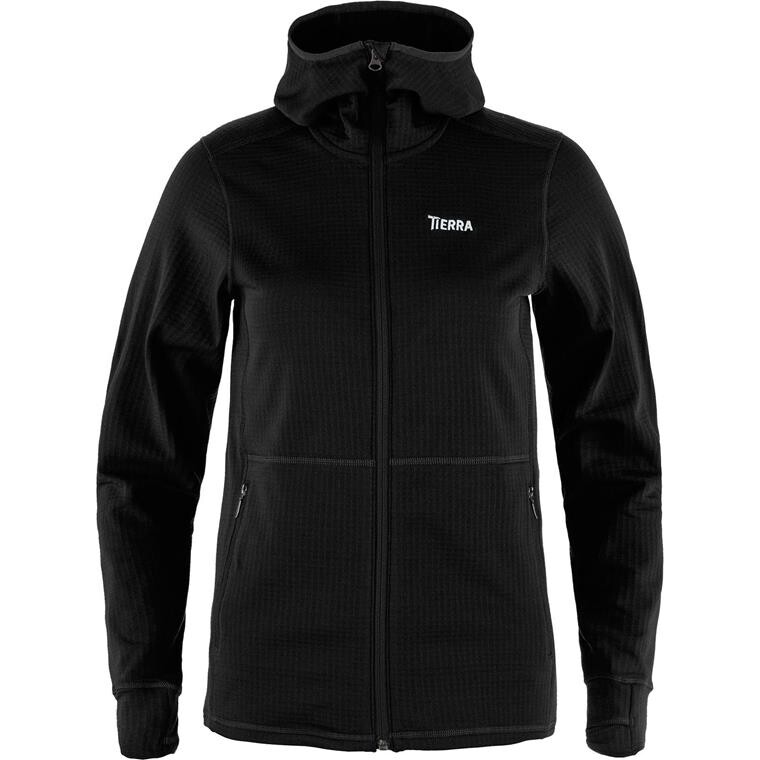 Tierra Womens Nallo Hood Full Zip (Sort (BLACK) X-small)