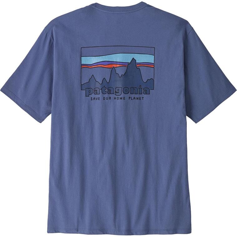 Patagonia Mens 73 Skyline Organic T-shirt (Blå (CURRENT BLUE) Small)