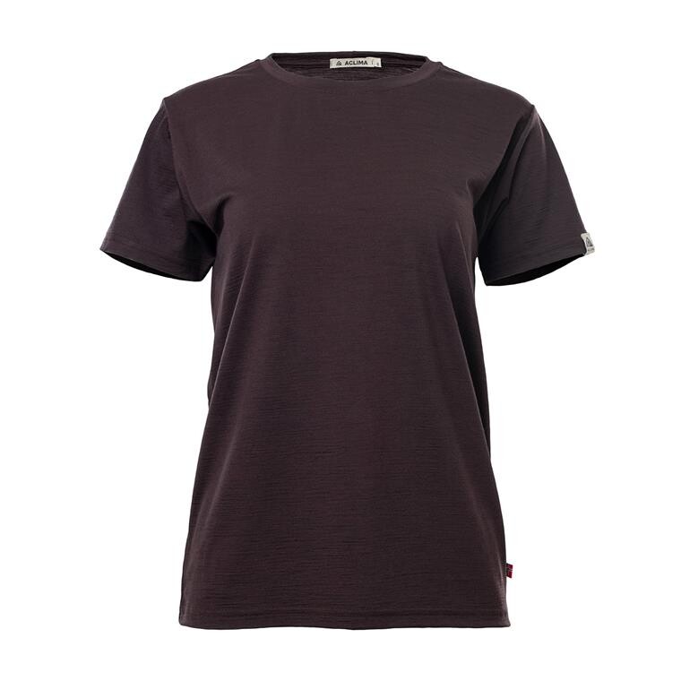 Aclima Womens LightWool 180 Classic Tee (Lilla (CHOCOLATE PLUM) Small)