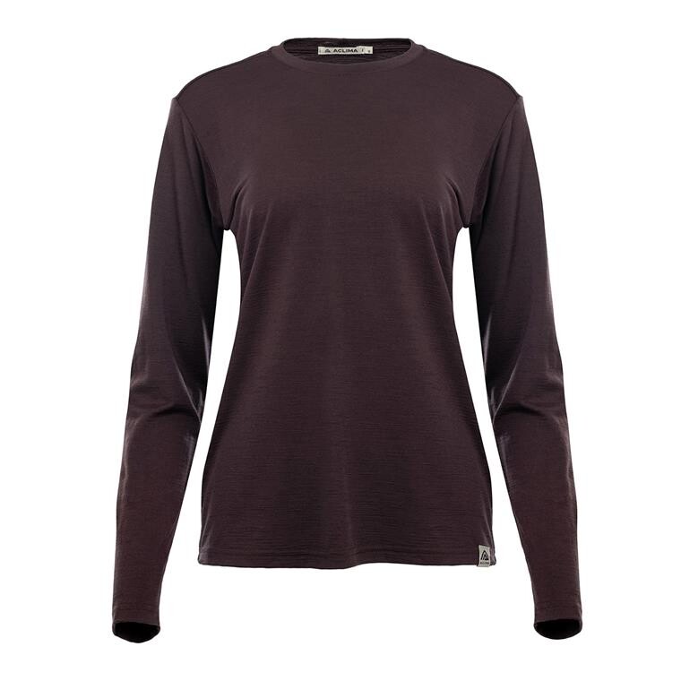 Aclima Womens LightWool 180 Crewneck (Lilla (CHOCOLATE PLUM) X-small)