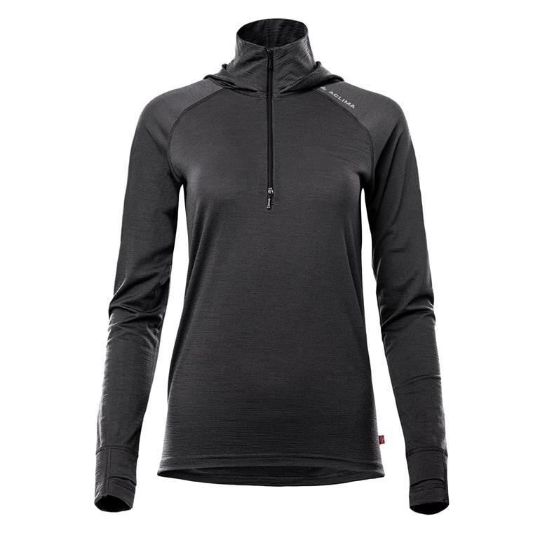 Aclima Womens LightWool 180 Hoodie (Grå (MARENGO) X-small)