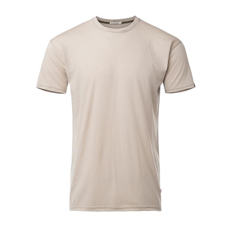 Aclima Mens LightWool 180 Classic Tee (Beige (SIMPLY TAUPE) X-small)