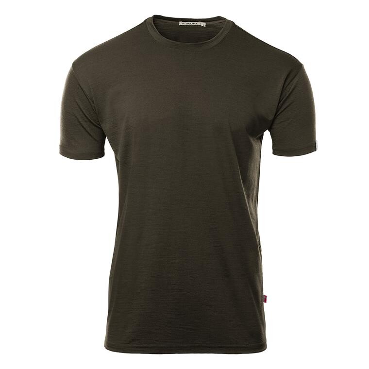 Aclima Mens LightWool 180 Classic Tee (Grøn (TARMAC) X-small)