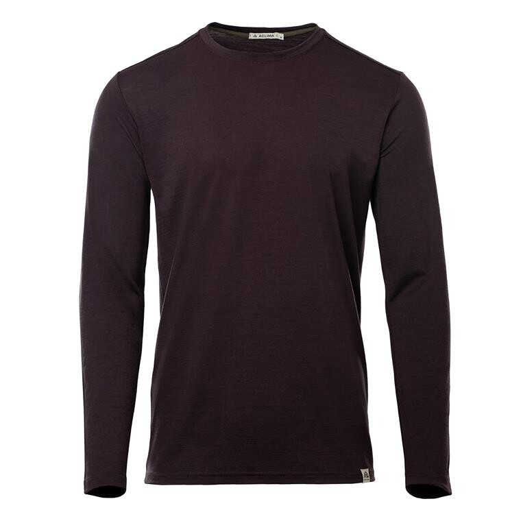 Aclima Mens LightWool 180 Crewneck (Lilla (CHOCOLATE PLUM) X-small)