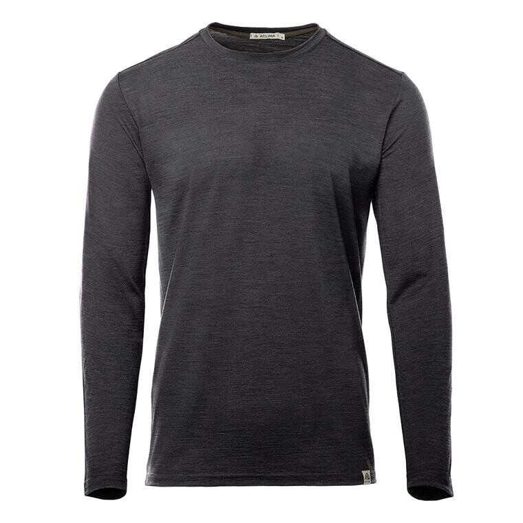Aclima Mens LightWool 180 Crewneck (Grå (MARENGO) Small)