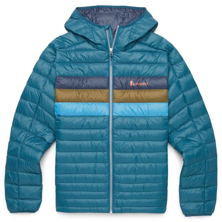 Cotopaxi Mens Fuego Down Hooded Jacket (Blå (ABYSS STRIPES) Small)