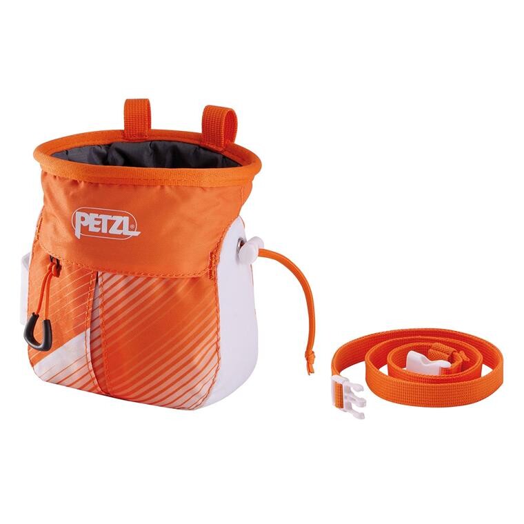 Petzl Sakapoche Chalk Bag W Pocket (Orange (ORANGE/WHITE) One size)