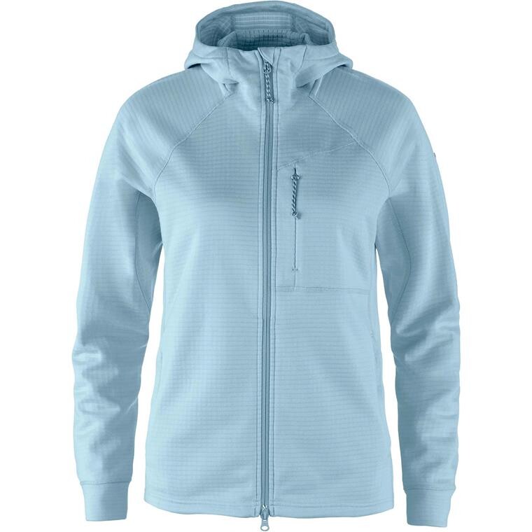 Fjällräven Womens Abisko Grid Fleece Hoodie (Blå (BREEZE BLUE/514) X-small)