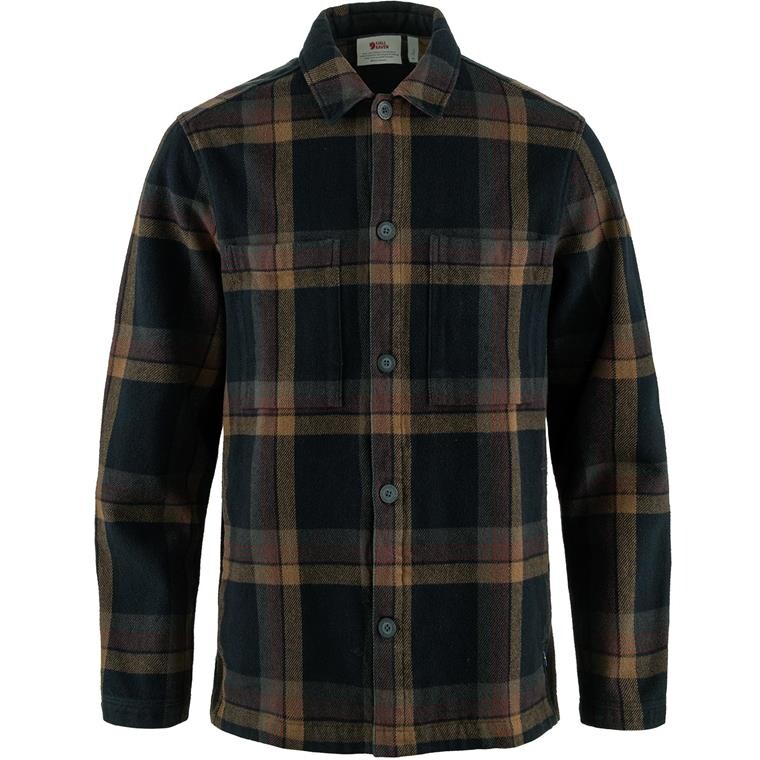 Fjällräven Mens Singi Flannel Overshirt (Blå (DARK NAVY-WOOD BROWN/555-265) X-small)