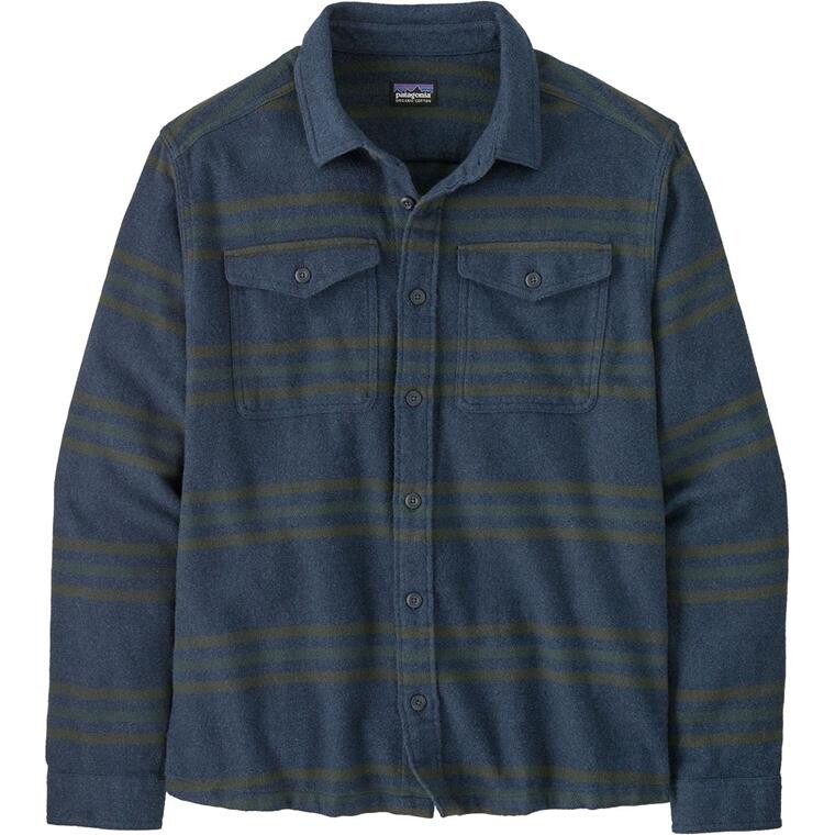 Patagonia Mens Fjord Flannel Shirt (Blå (TREELINED: SMOLDER BLUE) Small)