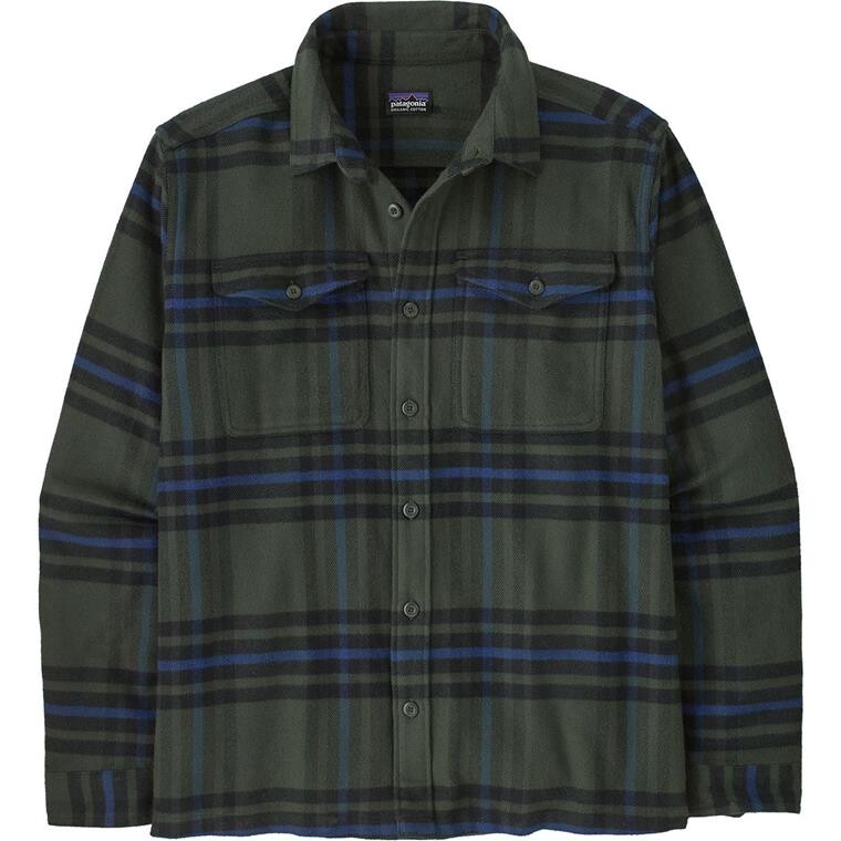 Patagonia Mens Fjord Flannel Shirt (Grøn (CATCH: OLD GROWTH GREEN) Small)