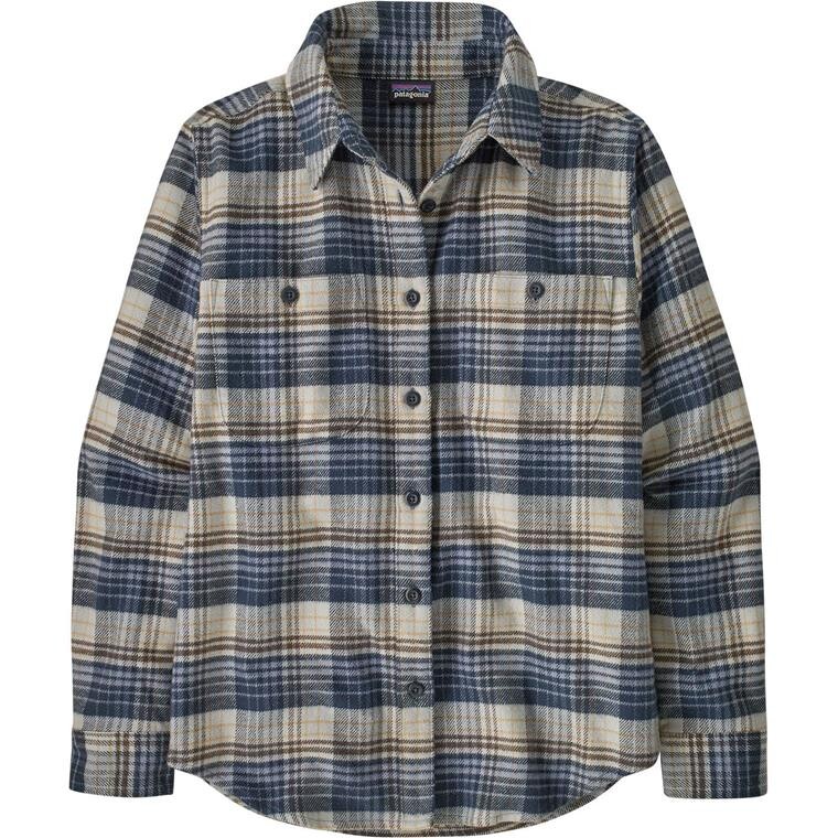 Patagonia Womens Fjord Flannel Shirt (Blå (RIVER PLAID: BARNACLE BLUE) Small)