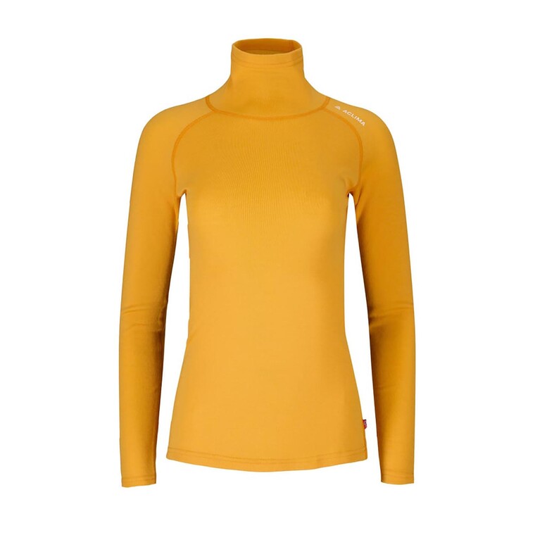 Aclima Womens WarmWool Roll Neck (Orange (MANGO MOJITO) X-small)