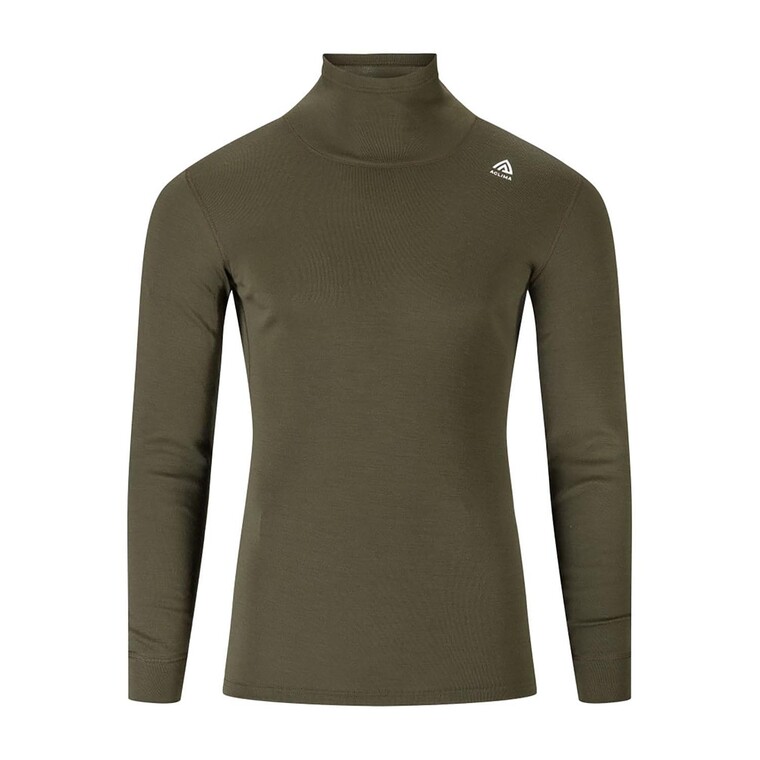 Aclima Mens WarmWool Roll Neck (Grøn (TARMAC) X-small)