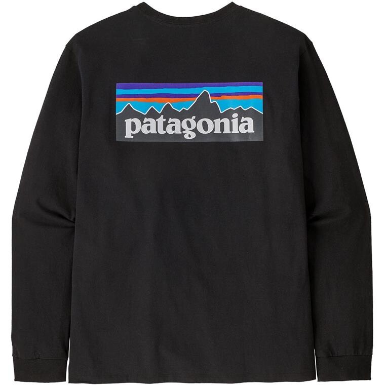 Patagonia Mens L/S P-6 Logo Responsibili-Tee (Sort (BLACK) Small)
