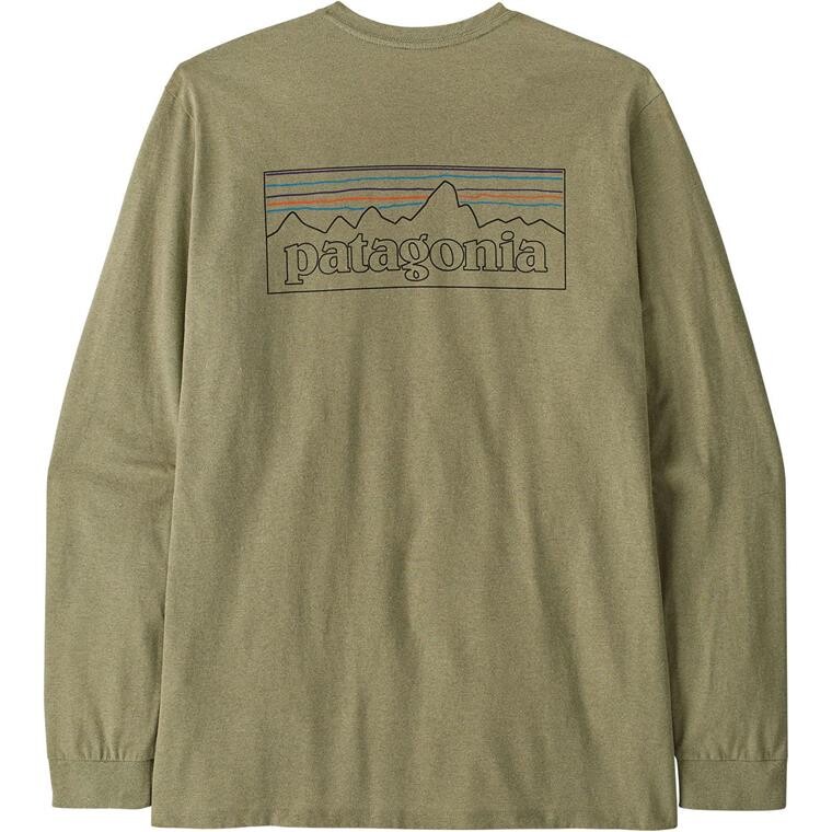 Patagonia Mens L/S P-6 Logo Responsibili-Tee (Grøn (P-6 OUTLINE:GUMTREE GREEN) Medium)