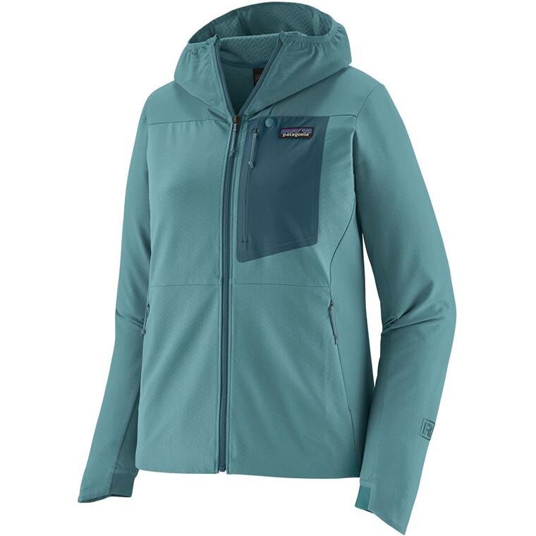 Patagonia Womens R1 Crossstrata Hoody S2025 model (Blå (WETLAND BLUE) X-large)