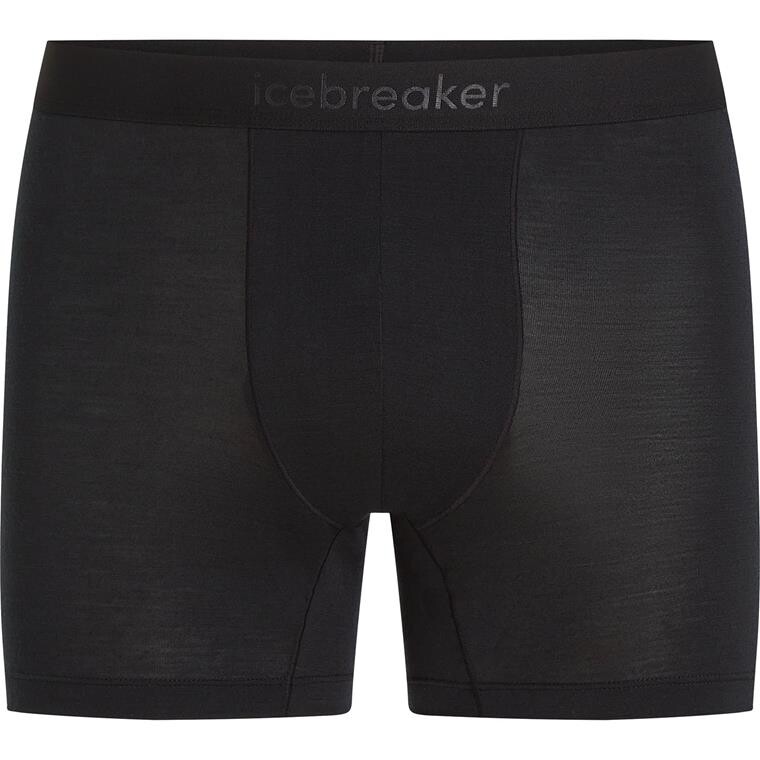 Icebreaker Mens Merino 125 Cool-lite Anatomica Boxers (Sort (BLACK) Medium)