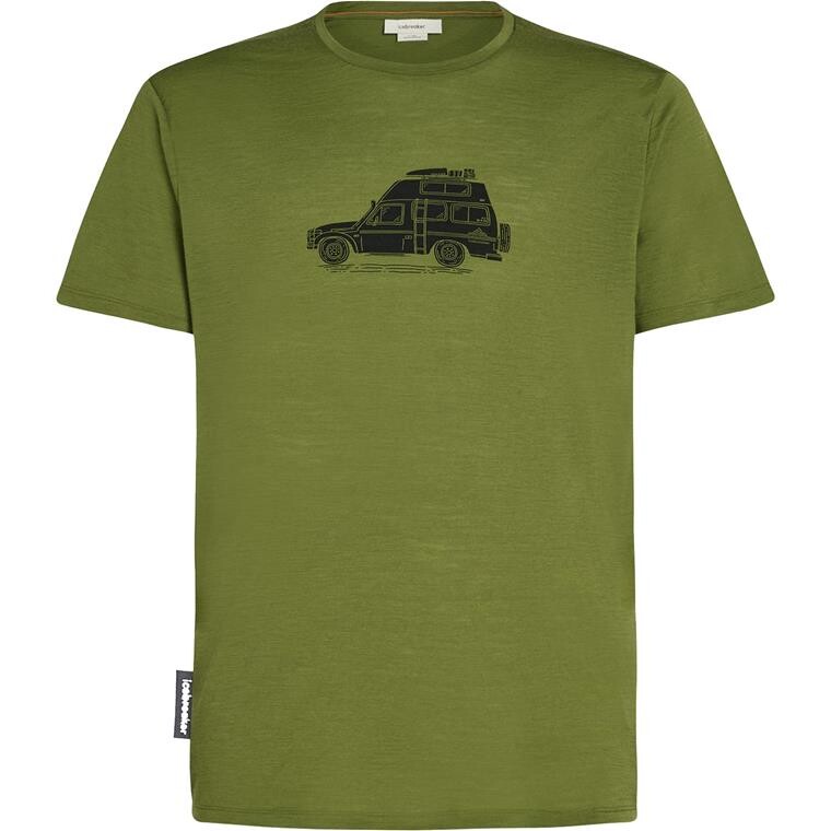 Icebreaker Mens 150 Tech Lite S/S Tee Cosy Camper (Grøn (SPHAGNUM) Small)