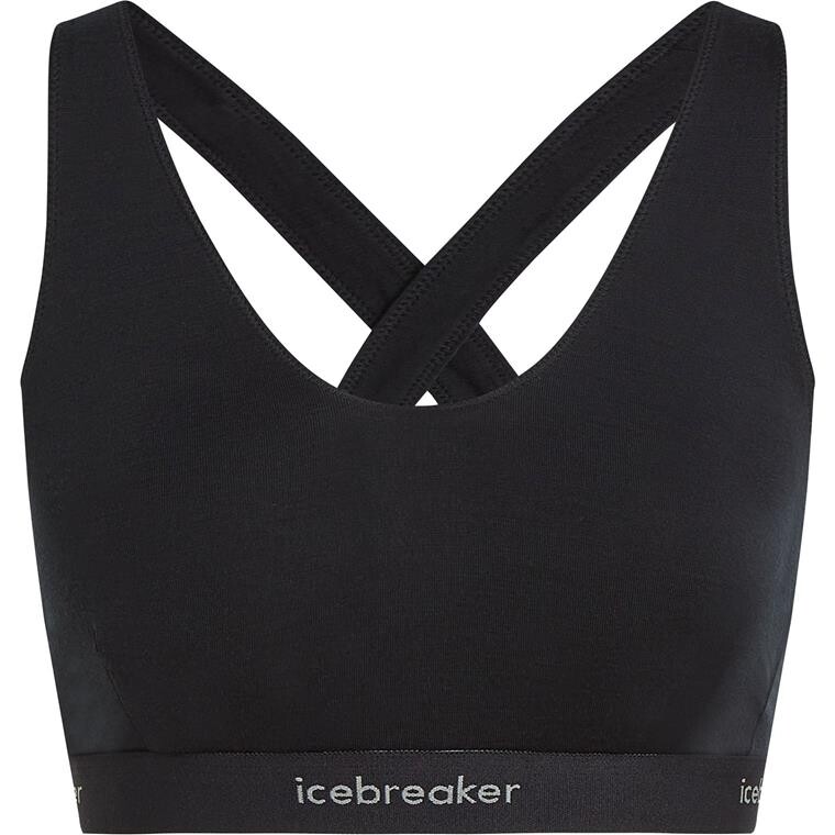 Icebreaker Womens 125 Cool-lite Sprite Racerback Bra (Sort (BLACK) X-small)