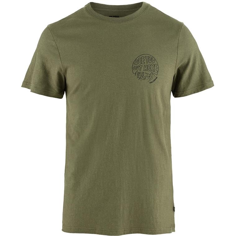 Fjällräven Mens Hemp Blend Out Here T-shirt (Grøn (GREEN/620) X-small)