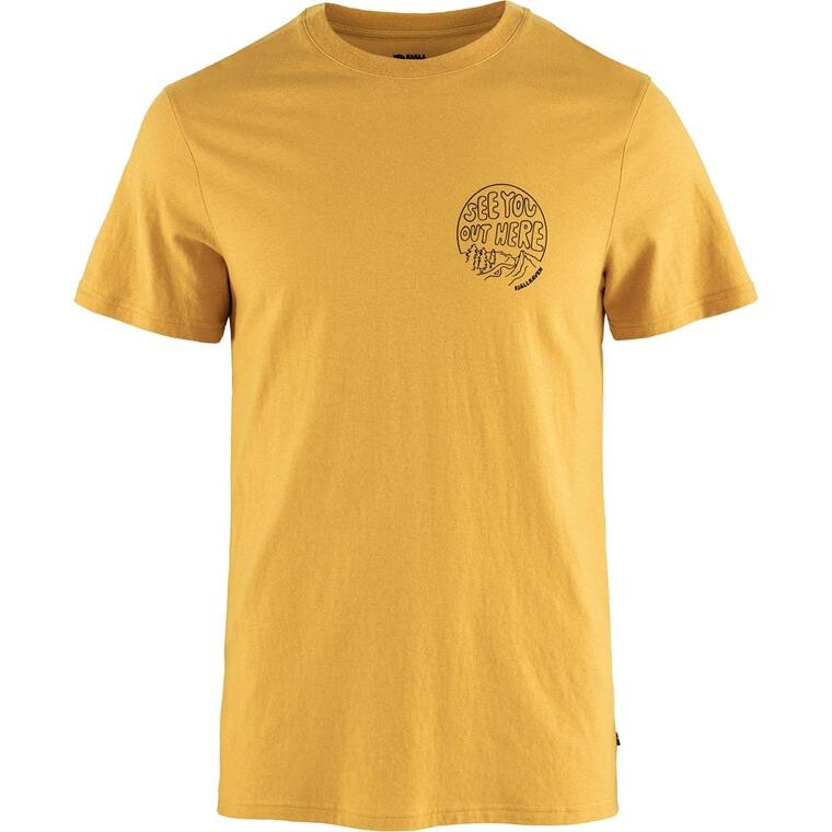 Fjällräven Mens Hemp Blend Out Here T-shirt (Gul (OCHRE/160) Small)