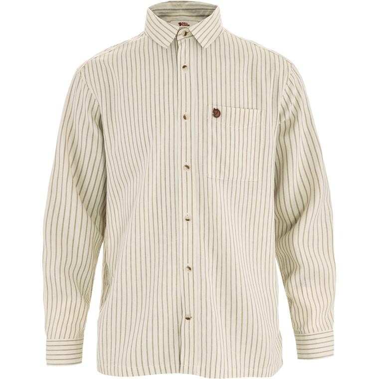 Fjällräven Mens Övik Relaxed Hemp Shirt L/S (Hvid (CHALK WHITE-SAND STONE/113-195) Medium)