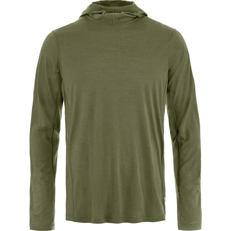 Fjällräven Mens Abisko Wool Sun-hoodie (Grøn (LAUREL GREEN/625) X-small)
