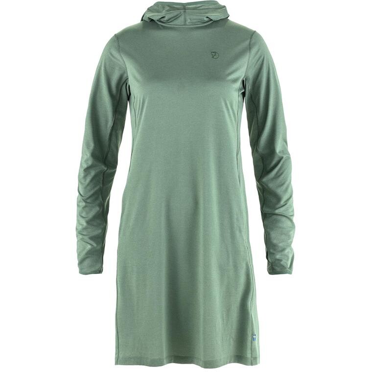Fjällräven Womens Abisko Sun-hoodie Dress (Grøn (PATINA GREEN/614) XX-small)