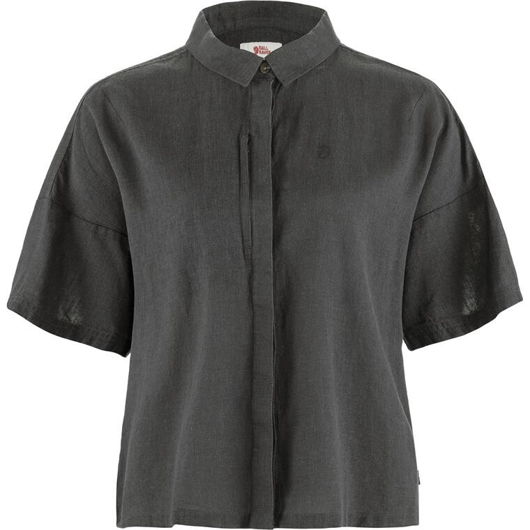 Fjällräven Womens Övik Hemp Camp Shirt S/S (Grå (DARK GREY/030) XX-small)