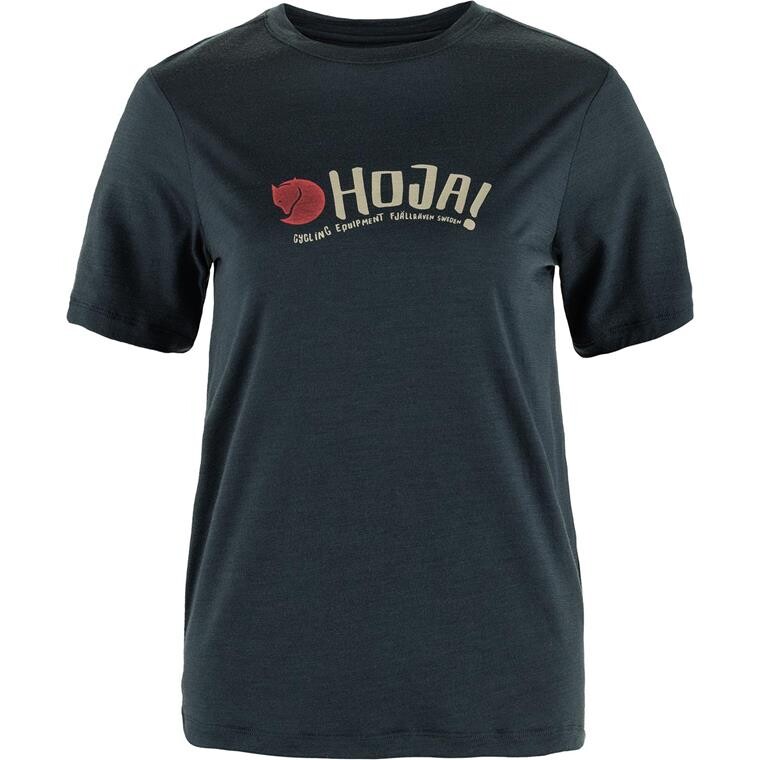 Fjällräven Womens Hoja Wool T-shirt (Blå (DARK NAVY/555) XX-small)