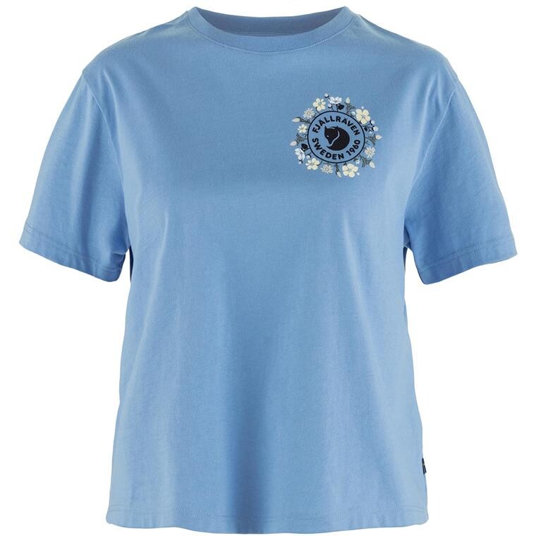 Fjällräven Womens Fjällblomster Logo T-shirt (Blå (ULTRAMARINE/537) XX-small)