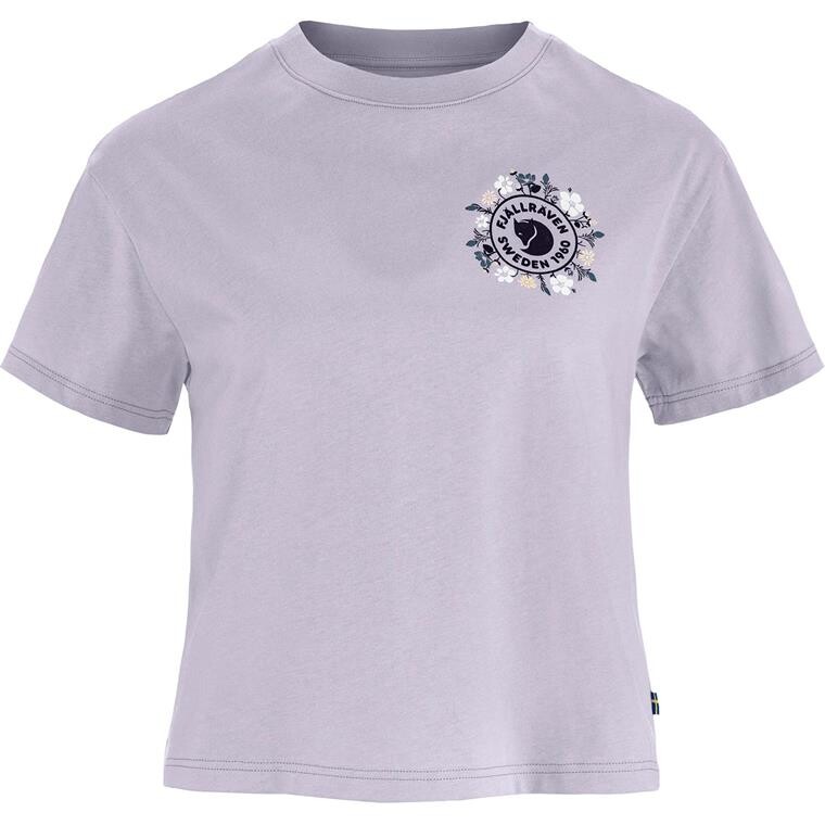 Fjällräven Womens Fjällblomster Logo T-shirt (Lilla (LAVENDER MIST/452) XX-small)
