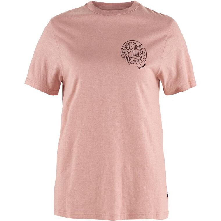 Fjällräven Womens Hemp Blend Out Here T-shirt (Lyserød (CHALK ROSE/302) XX-small)