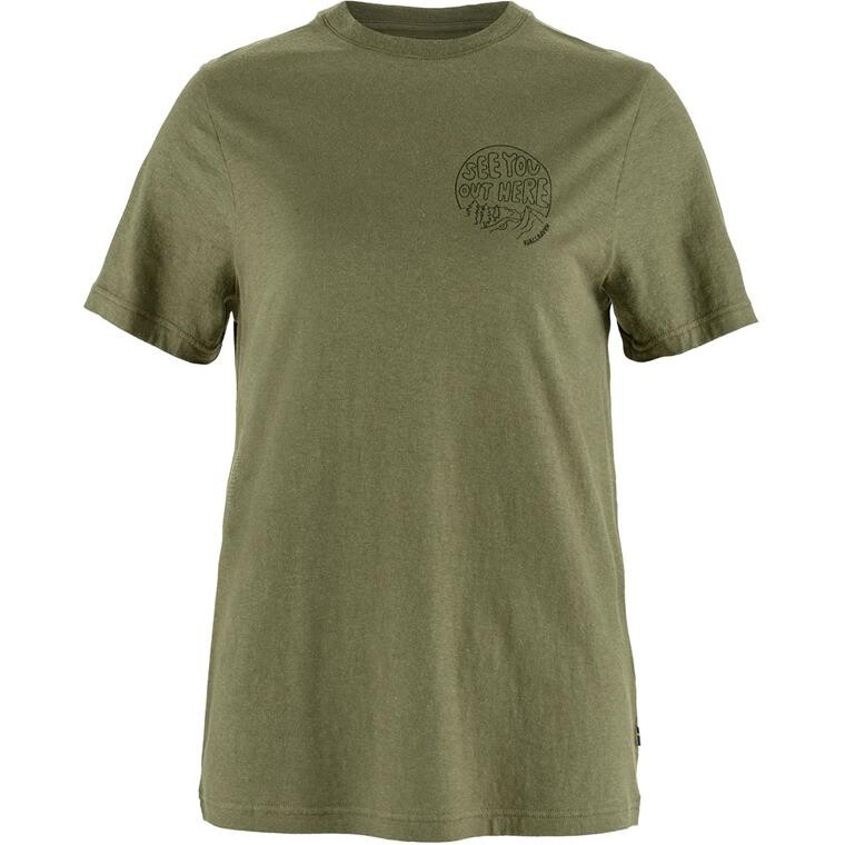 Fjällräven Womens Hemp Blend Out Here T-shirt (Grøn (GREEN/620) XX-small)