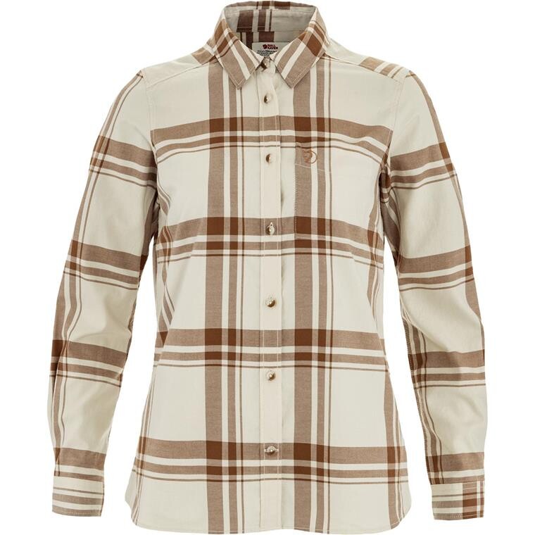 Fjällräven Womens Övik Lite Flannel Shirt (Hvid (CHALK WHITE-LAVEN MIST/113-452) XX-small)