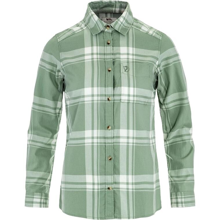 Fjällräven Womens Övik Lite Flannel Shirt (Grøn (MISTY GREEN-EGGSHELL/674-111) XX-small)