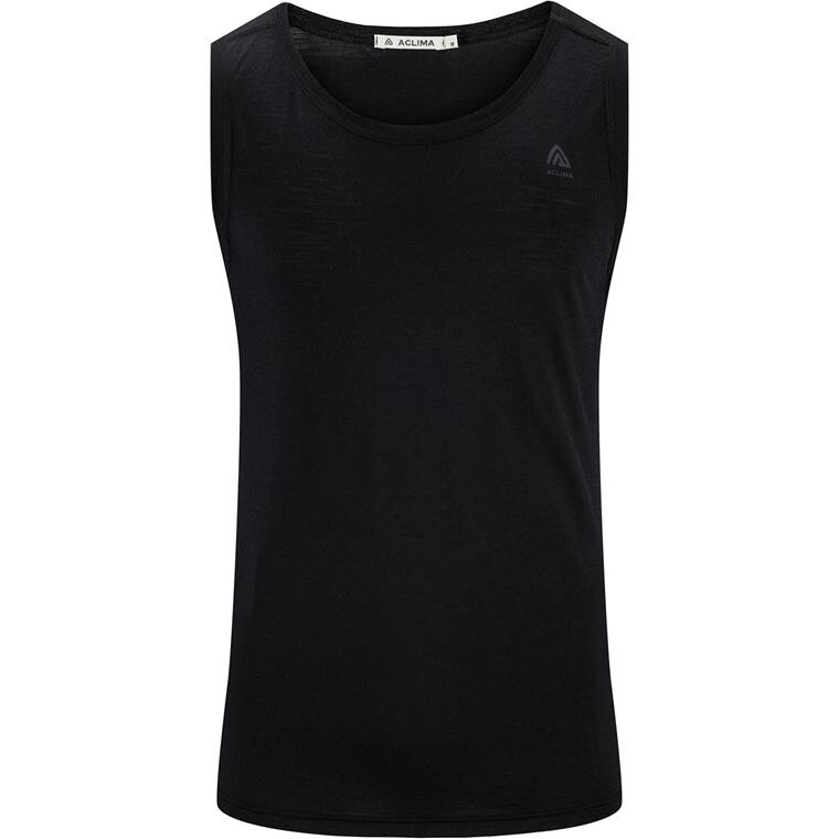 Aclima Mens LightWool 140 Singlet V2 (Sort (JET BLACK) Small)