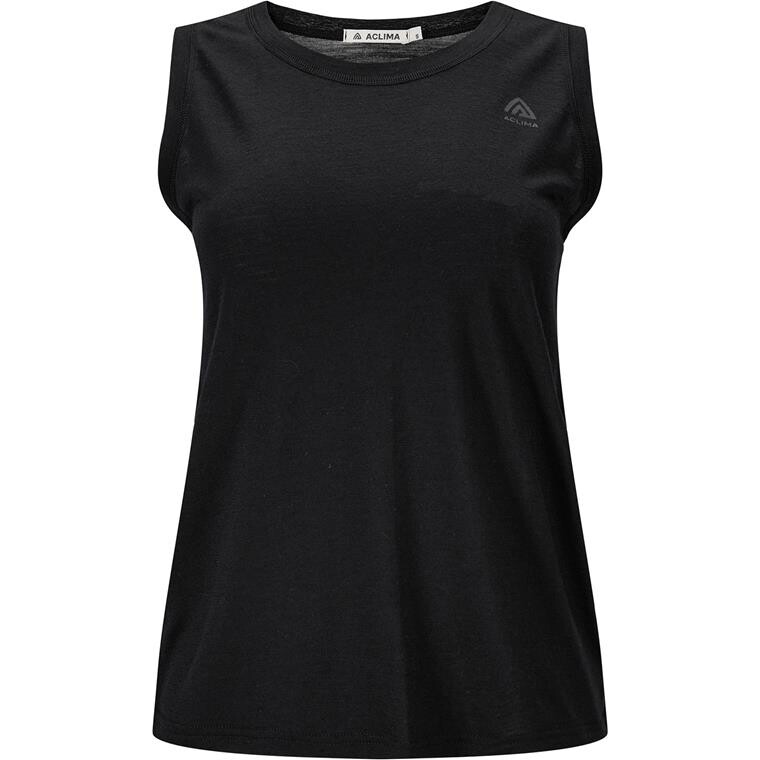 Aclima Womens LightWool 140 Singlet V2 (Sort (JET BLACK) X-small)