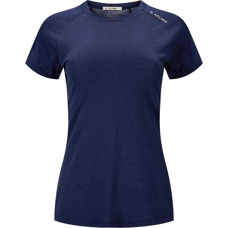 Aclima Womens LightWool 140 Trail Tee (Blå (NAVY BLAZER) X-small)